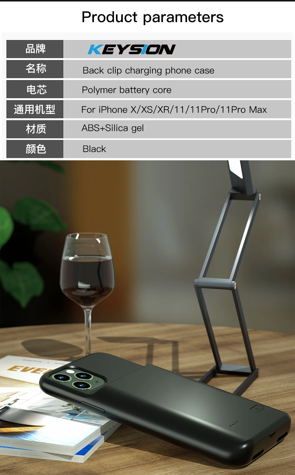 KEYSION музыка/синхронизация смарт-чехол батареи для IPhone 11 Pro 11 Pro Max power Bank зарядное устройство чехол для IPhone X Xs Max XR