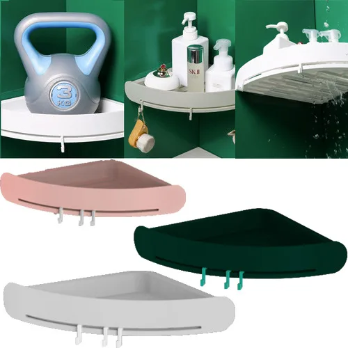 NEW Hot Fashion Shelf Bathroom Shower Triangular Corner Snap Shelves Bath Storage Holder Home Organizer Rack | Дом и сад