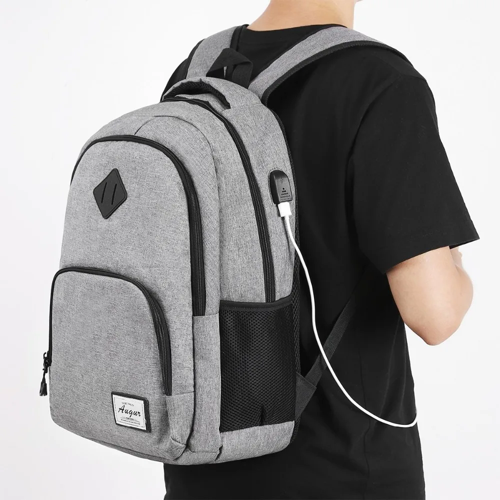 Men Backpack USB charging for 15.6 inches Business Travel Waterproof Laptop Bagpack student Bookpack Casual Style School Bag (3)