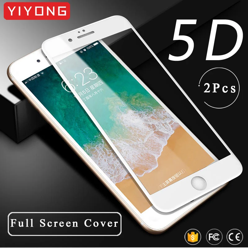 

YIYONG Tempered Glass For iPhone 6 6s 7 8 Plus Full Cover 5D HD Anti Blue Light Screen Protector For iPhone x s xr xs Max Glass