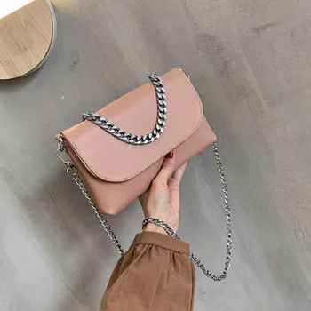 

New 2020 Spring New Style Sweet WOMEN'S Shoulder Bag Western Style Chain Cross Square Shoulder Square Sling Bag