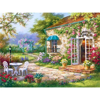 

Full Square Diamond Painting Cross Stitch 5D Diy Diamond Embroidery Scenery Needlework Rhinestone Home Decor