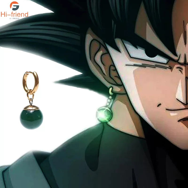 SC желтый зеленый Dragon Ball Z Potara Косплей висячие серьги Драконий жемчуг Зоро серьги-капли ювелирные изделия для женщин подарок для девочек