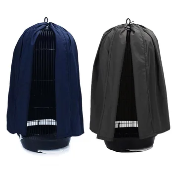 

Creative Pet Cage Cloth Cover Round Breathable Parrot Cage Cover Guard Lightweight Bird Cage Net (Dark Blue)