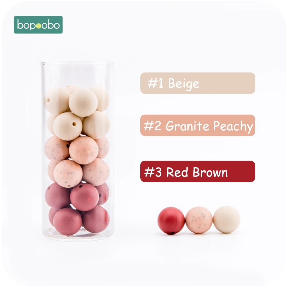 Red Granite Bopoobo 500 шт Силиконовые бусины 12 мм Жемчуг силиконовые пищевые Детские Прорезыватели для зубов DIY кормящих браслет кулон грызунов детский Прорезыватель - Цвет: Red Granite
