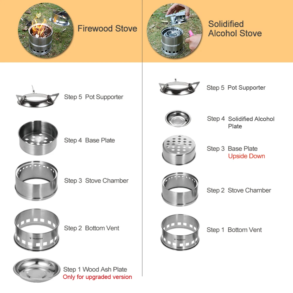 Tomshoo Outdoor Camping Stove | Wood Burning Stove Survival | Backpacking  Wood Stoves - Outdoor Stove u0026 Accessories - Aliexpress