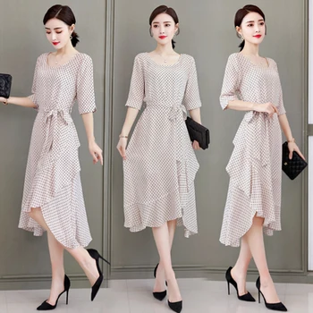 

High Quality Fashion 2020 New Summer Mid Long Beach Women Work Wear Dresses Mohter Dress Slim