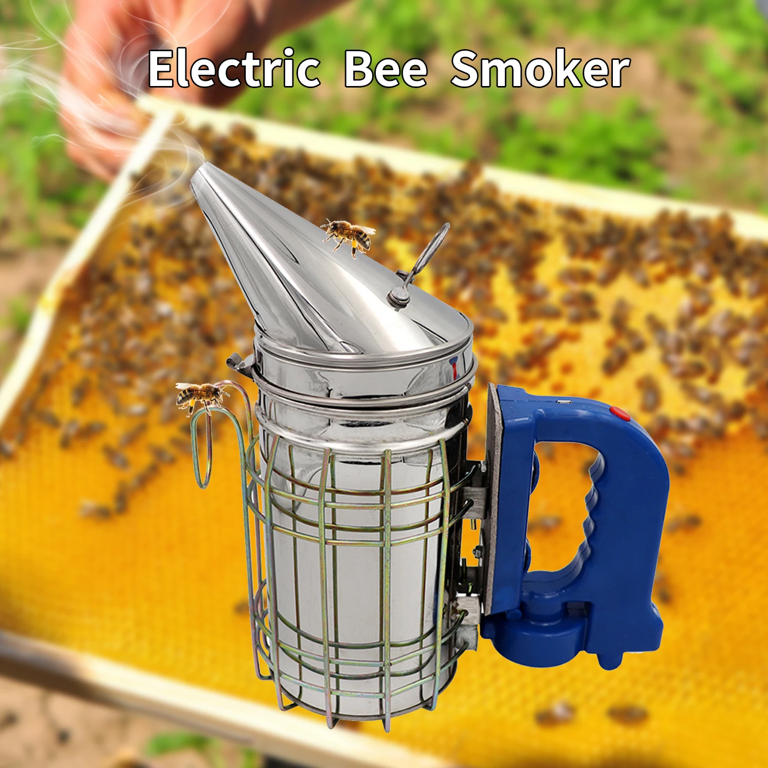 Электрический пчелиный улей курильщик с тепловой защитой из нержавеющей стали для пчеловодства оборудования пчеловод инструменты для пчеловод пчеловодство инструменты