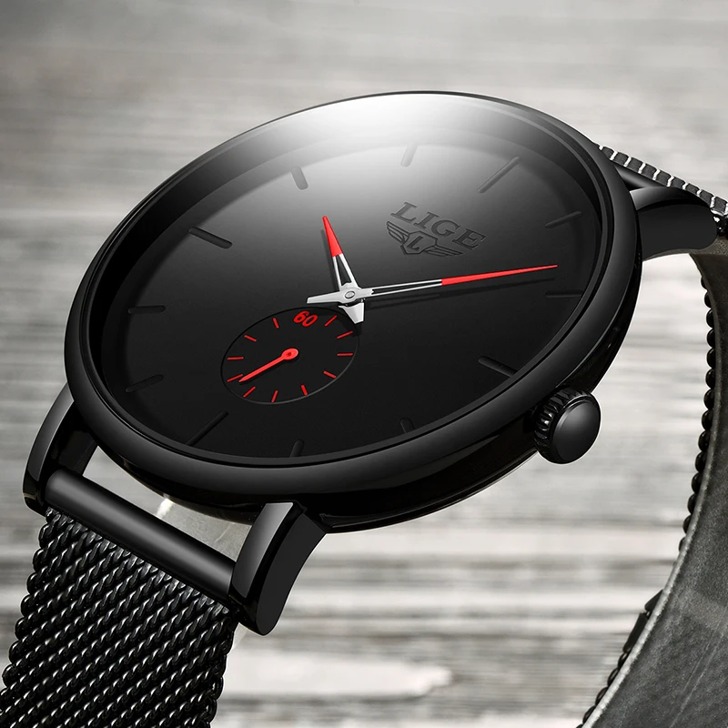Relogio Masculino LIGE модные спортивные мужские часы брендовые Роскошные водонепроницаемые простые часы женские ультра тонкий циферблат кварцевых часов
