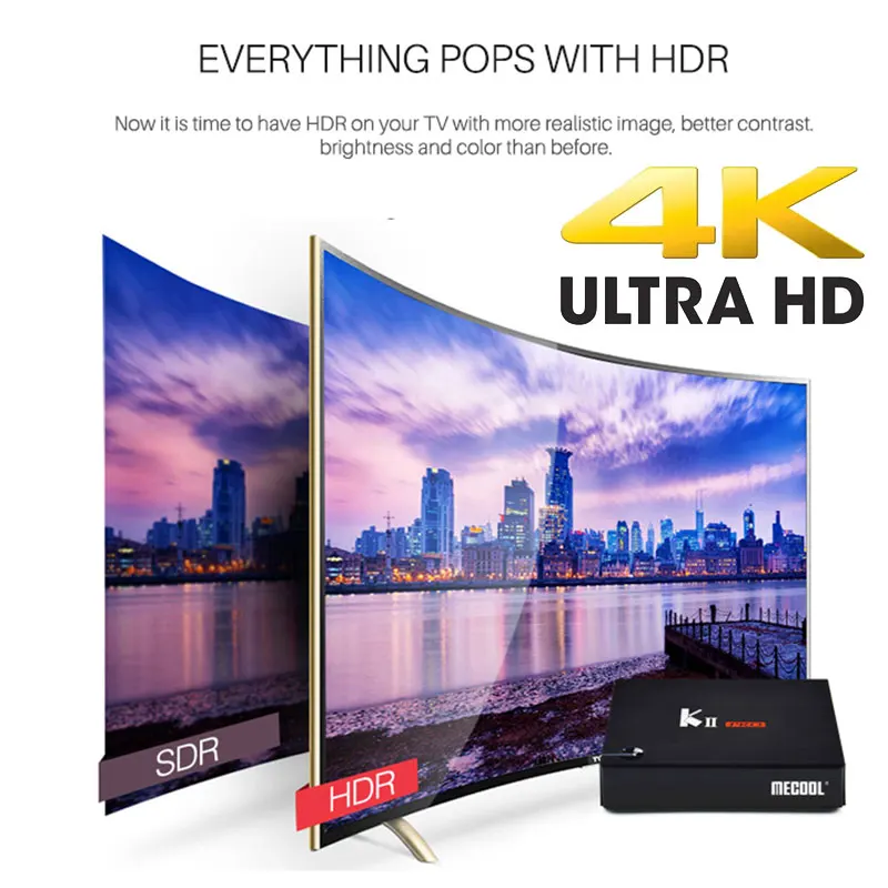  KII PRO Decoder DVB-S2 DVB-T2 Android 7.1 Smart TV Box S905d Quad Core 2GB 16GB K2 pro 4K Media pla - 32980664020
