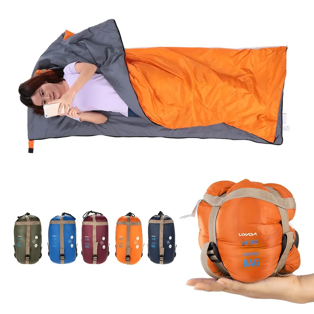 LIXADA  Camping Traveling 190*75cm Envelope Sleeping Bag Adult Outdoor Mini Walking beach Sleeping Bags Ultralight Travel Sack 2