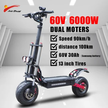 شراء قوية 6000 واط سكوتر كهربائي الدهون عجلة 50ah بطارية 13 بوصة قبالة الطريق Hoverboard Patinداعي Electricos قوة موتو Electrica