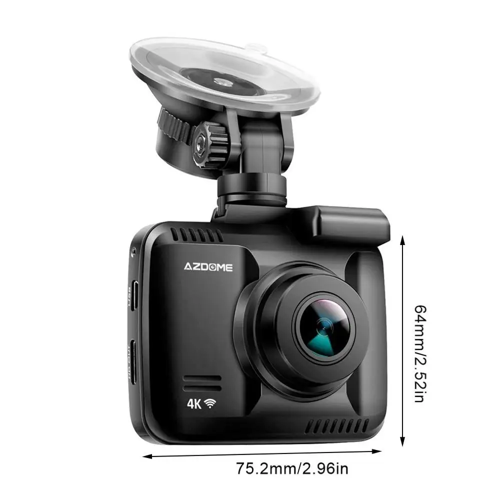 Azdome Gs63H 4K Встроенный Gps Wifi ночного видения вождения рекордер зеркало видеорегистратор с 170 градусов широкоугольный объектив