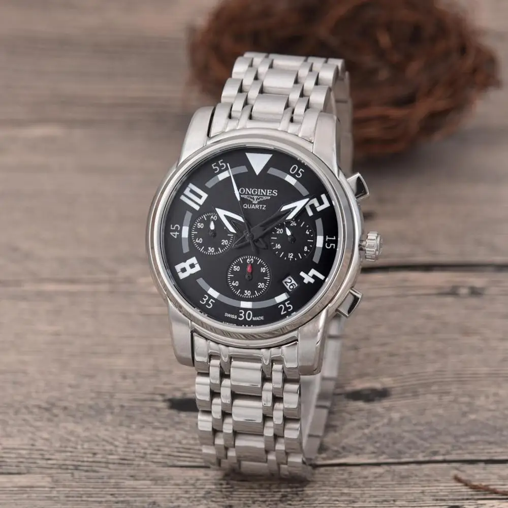 

2020 New Longines-Classic Men's Casual Temperament Fashion Men's Watch Band Trend Multifunctional 007 Quartz Watch Watch 1971