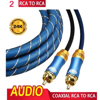 

2rca to 2 rca male to male audio cable 1m RCA Stereo Coaxial Cable Splitters Cable for Home Theater DVD TV Amplifier CD Soundbox
