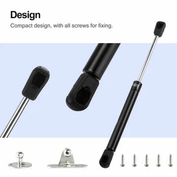 

100N Gas Stay Hinge Fixing Plates With Screws Aluminum Alloy For Cabinet Doors