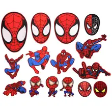DIY Человек-паук железная нашивка на одежду Вышитые Симпатичные значки дети Мультяшные нашивки для наклейки для одежды значок