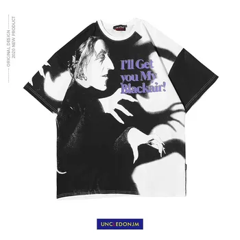 

UNCLEDONJM Oversized Men t shirts Harajuku Funny Print Tshirt Men Hip Hop Cotton Streetwear Tee Shirt Tops tees ME-391