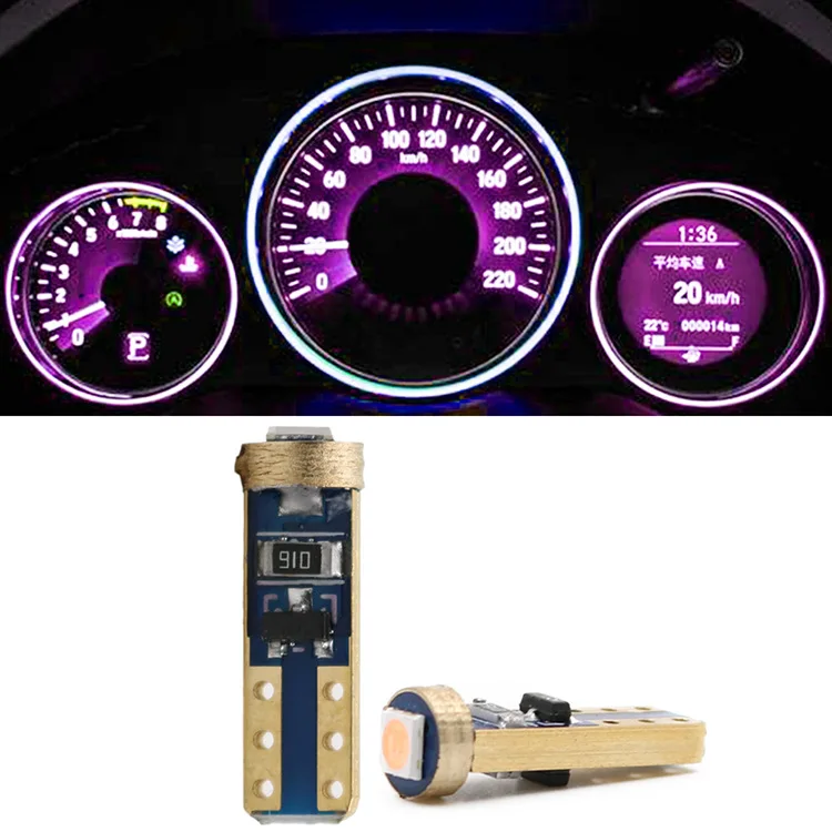

10pcs Auto DC12V T5 LED Gauge Cluster Dash Light Instrument Indicator Bulb Dashboard Light 3030 1SMD White Red Blue Amber Light