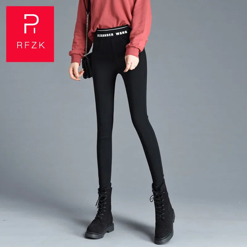 Женские бархатные леггинсы RFZK Plus с высокой талией тонкие новинка осень зима 2020