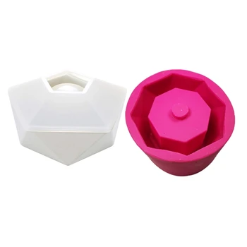 

2 Pcs Resin Silicone Mold Diy Resin Art Molds, Hexagon Molds & Diamond-Shaped Surface