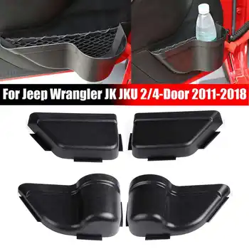 

4pcs/set Front Rear Door Storage Box Pockets Net Holders Organizer Box for Jeep for Wrangler JK JKU 2011-2017