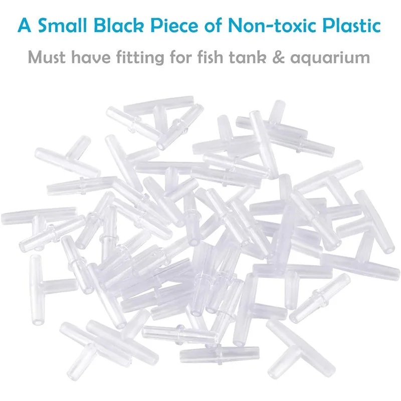 10PCS 4mm Aquarium Airline Tubing Connectors Plastic Inline Valve  Hoses Joints Tee/Cross/Elbow/Y Shaped Air Pump Accessories 2
