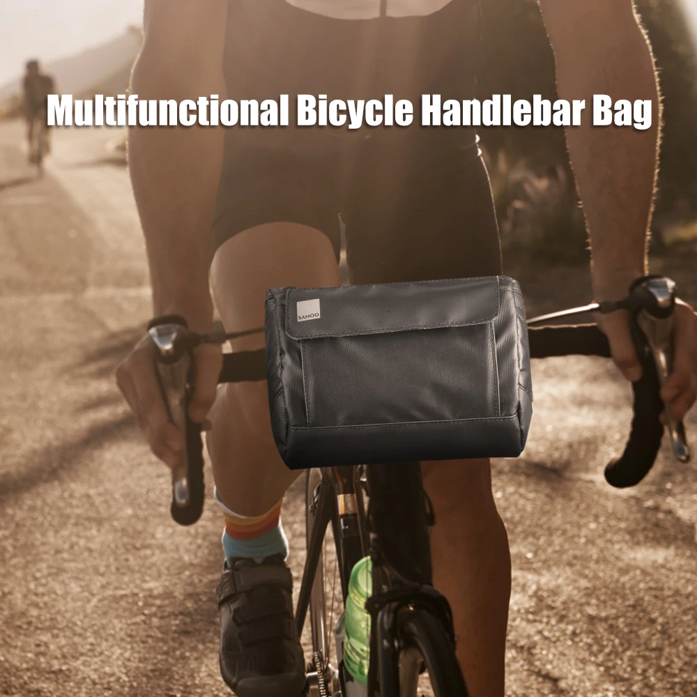 Multifunctional Cycling Bike Bicycle Handlebar Bag Basket Bag Front Tube Pocket Outdoor Sports Shoulder Pack Bicycle Accessories