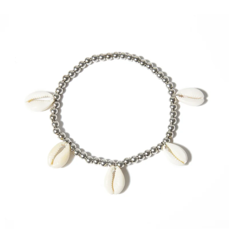 E02 PuRui Boho Shell Браслет На Лодыжку Босиком Сандалии ножной браслет для женщин красочные бусины браслет цепочка на ногу модные ювелирные изделия - Окраска металла: E02