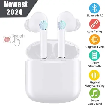 

TWS Earphones Wireless Bluetooth 5.0 Earbuds Stereo Earphone Cordless Sport In-Ear Headsets with Mic for Apple Xiaomi Android