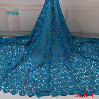 

Nigerian Latest French Laces Fabrics 2019 High Quality The wheel embroidery Fabric For Wedding Tulle Lace Material YA2831B-4