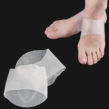

1 Pair Silicone Elastic High Arch Orthotics for Heel Foot Pain Relief Plantar Fasciitis Orthopedic Insoles