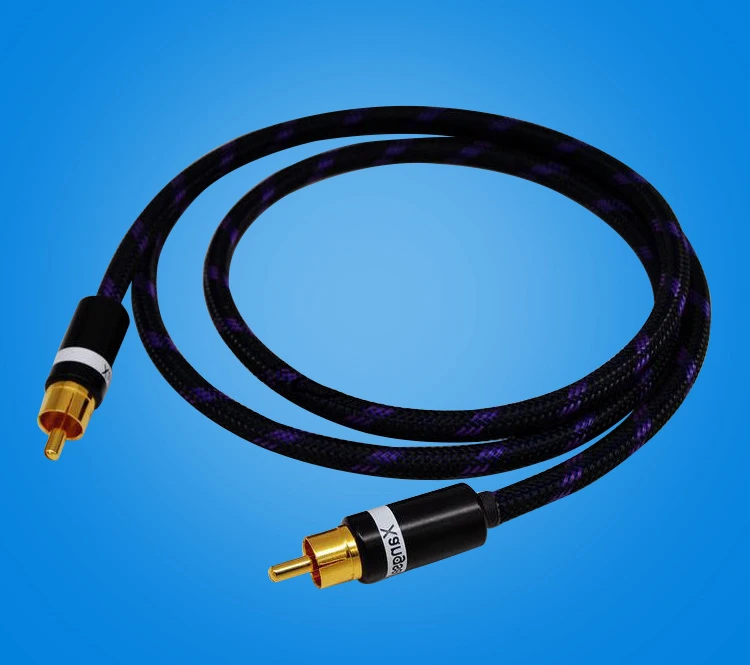 HIFI Cable coaxial digital OCC HD profesional, cable de Audio RCA a RCA autoblocante para DAC altavoz/0,15 M 2M, 75 ohmios| | - AliExpress