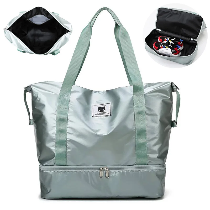 

Sport Bag Women's Waterproof Shoulder Bag Large Handbags Travel Bags Men's Backpack Duffle 2021 Dry Wet Separation for Training