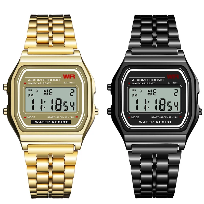SYNOKE мужские цифровые часы для женщин Ретро G светодиодный цифровой шок спортивные водонепроницаемые мужские наручные часы relogio masculino золотые часы