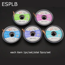 ESPLB паяльной станции Оплетка 5 шт./компл. 1,5 м 5FT HWY-1515//2515/3015/3515 Desolder провода BGA фитиль для удаления припоя