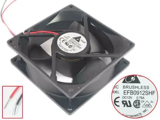 

Двухпроводной Вентилятор охлаждения сервера Delta Electronics EFB0912SHF DC 12 В 0,75 А 92x92x32 мм