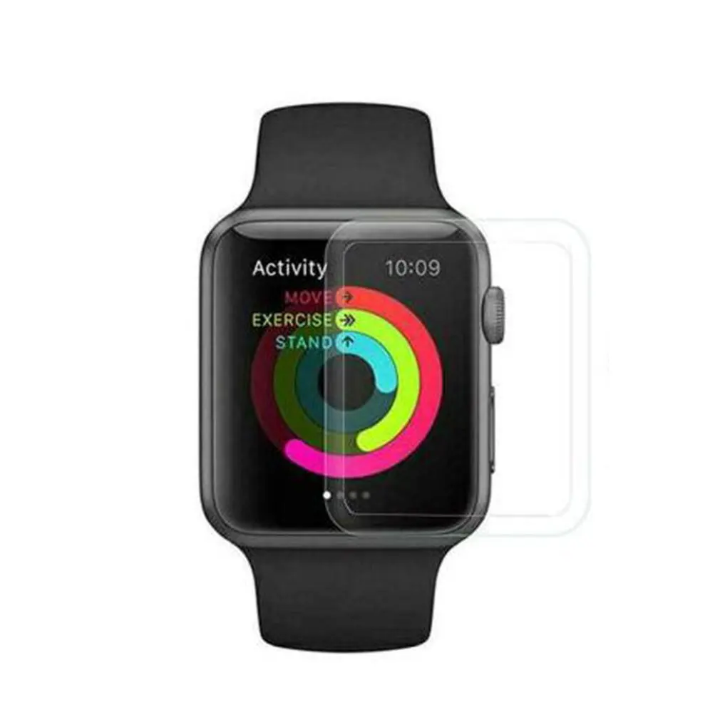 Изогнутые Сталь пленка для наручных часов iWatch серии 1/2/3/4, маленького размера, круглой формы с диаметром 32 мм/40 мм/42 мм/44 мм против царапин