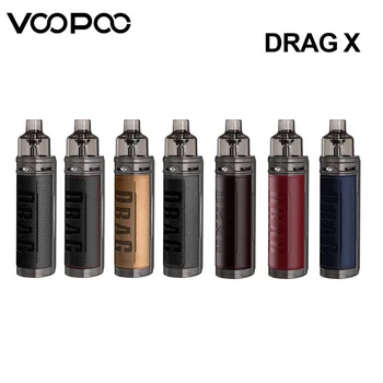 

New Original VOOPOO Drag X Pod Mod Vape Kit GENE.TT Chip 80W 4.5ml Cartridge PnP-VM6 &PnP-VM1 0.3ohm Coils E Cigarette Vaporizer