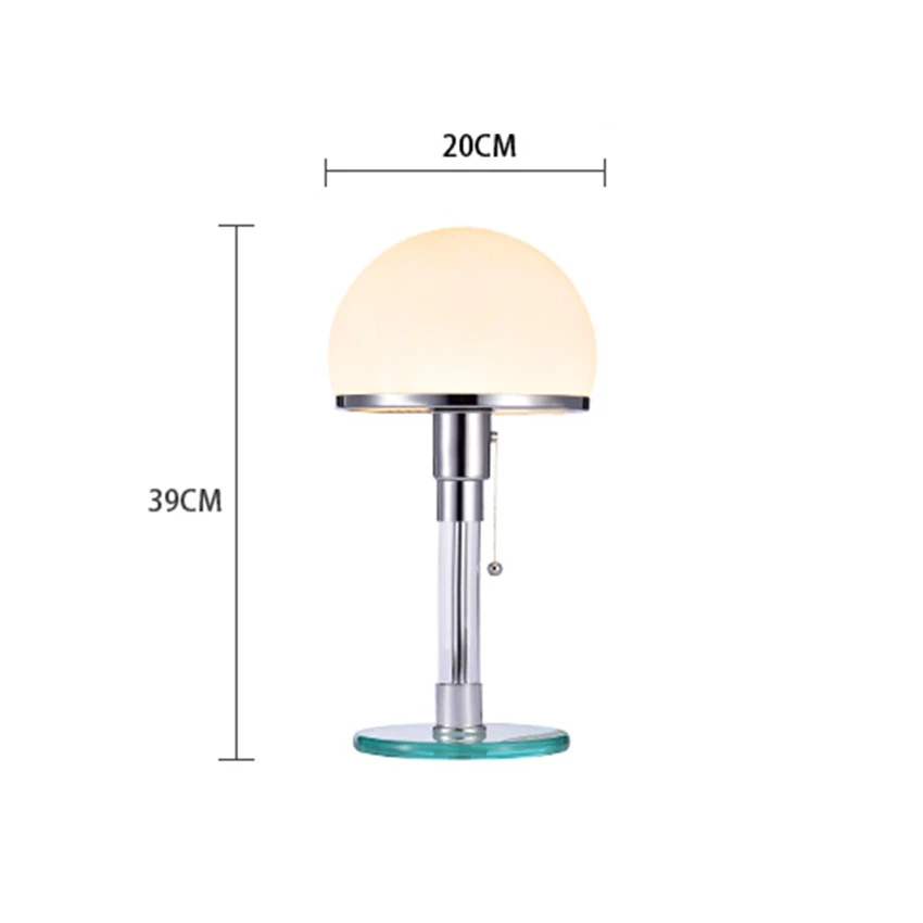 Najtaniej Nordic projektant doprowadziły tabeli światło Wilhelm Wagenfeld Bauhau tabeli lampka biurkowa światła sypialnia lampki nocne żyrandole szkła Lampy LED oprawy