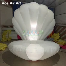 3 м диаметр Светодиодный настенный Декор надувная модель раковины, раскладушка Реплика, светящиеся в виде ракушки для карнавала