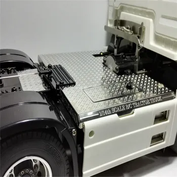 

Durable Stainless Steel Anti-Slip Plate Decorative Plate for 1/14 Tamiya 56325 Man RC Tractor Truck Parts Accessories