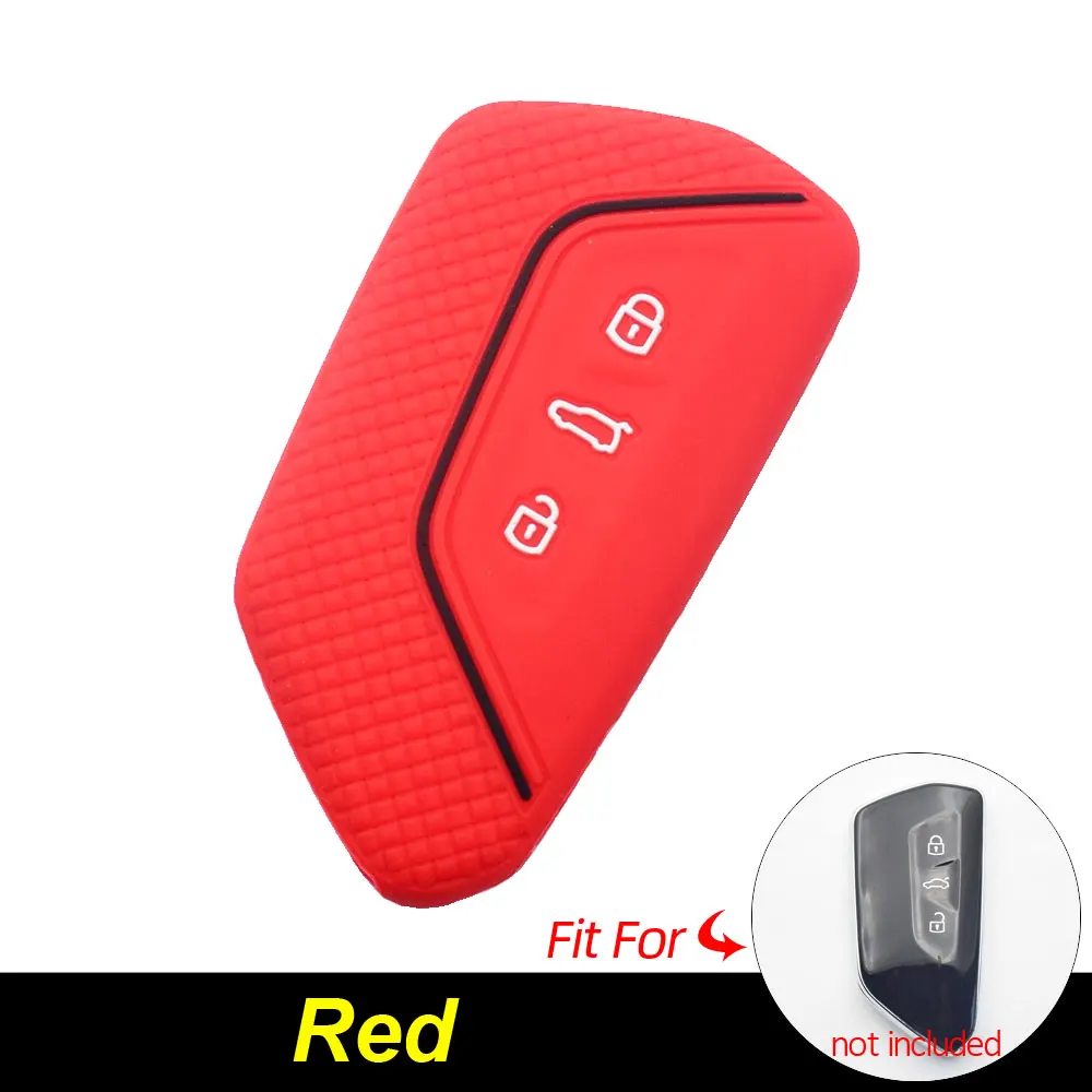 【全体的に状態が悪い】キーケースリモートコントロールプロテクターカバースキン3ボタンスマートキーキアンホルダーVWフォルクスワーゲンゴルフ8