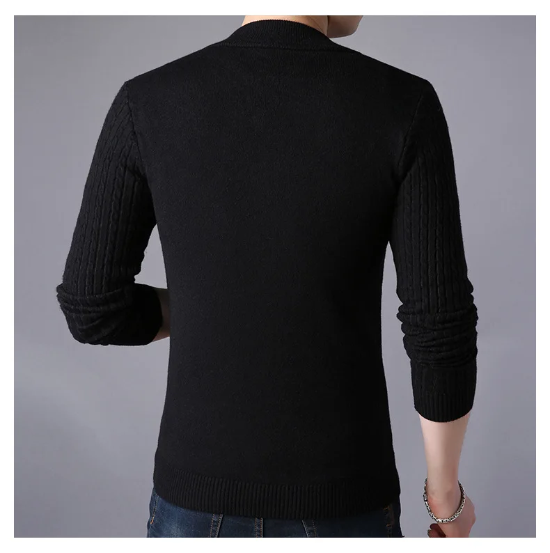 Новинка, зимний брендовый мужской свитер, вязаный мужской свитер с круглым вырезом, приталенный Повседневный свитер, M-3XL J632