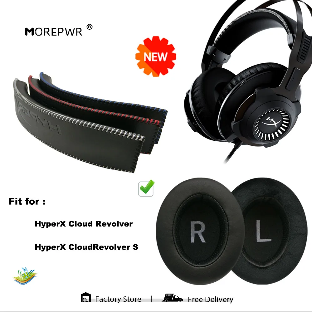 

New Upgrade Replacement Ear Pads for HyperX Cloud Revolver Revolver S Headset Parts Leather Cushion Velvet Earmuff Earphone