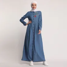 Джинсовый кафтан абайя Дубай ислам кардиган хиджаб мусульманское платье Абая для женщин Катара ОАЭ Оман кафтан халат турецкая исламская одежда