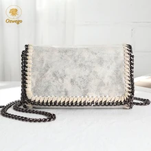 Улицы Мода из мягкой искусственной кожи Для женщин один Сумка металлической цепью Ruched Crossbody сцепления Организатор Сумки для дам сумка женская