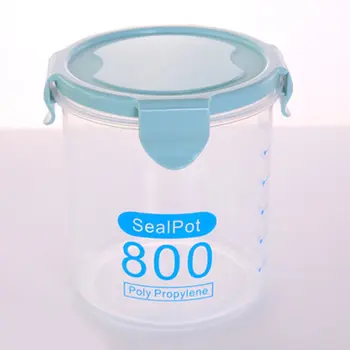 

Round transparent sealed can Glass Jar Sealed Cans Kitchen Food Storage Bottle