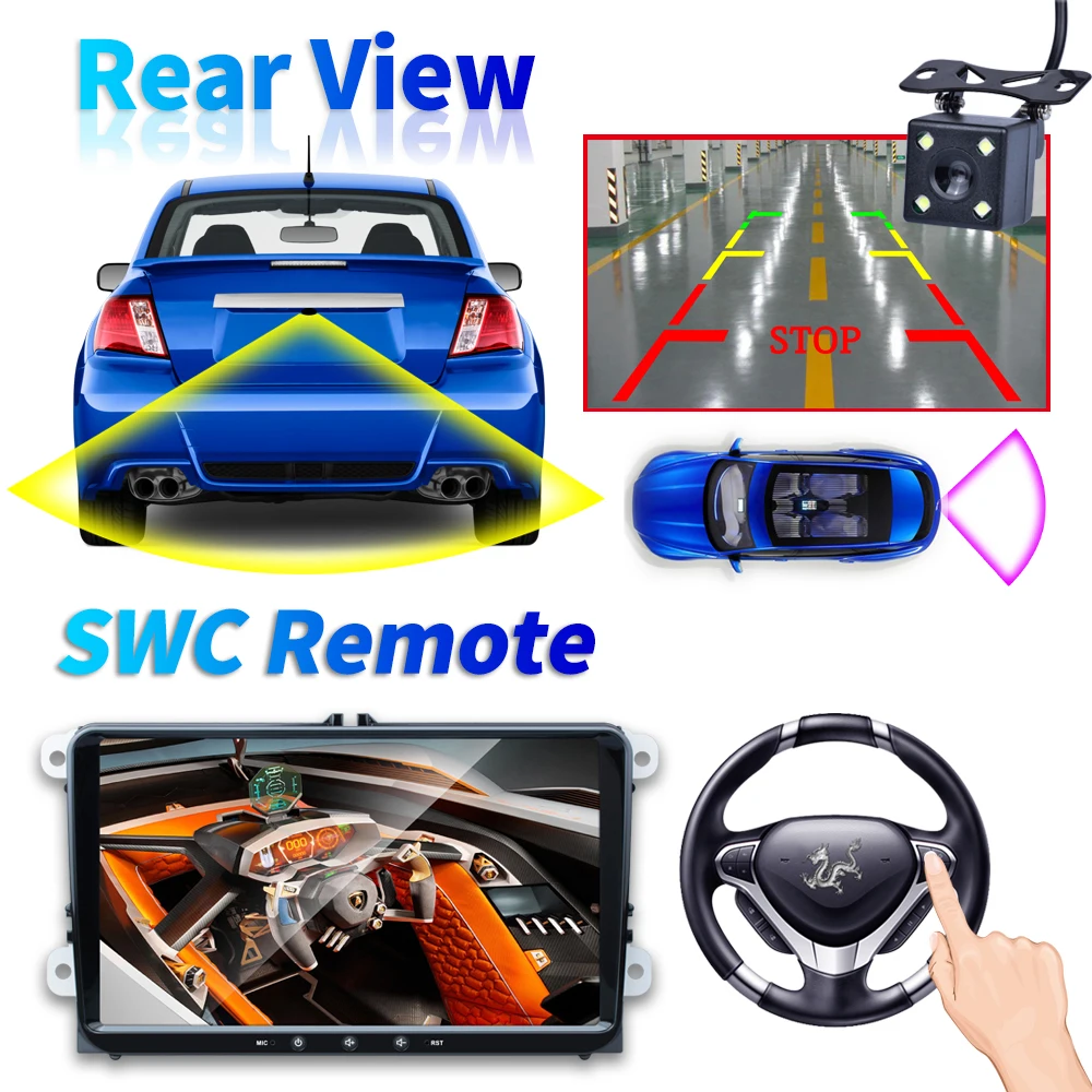 LeeKooLuu 2 Din Android Car Radio No DVD for VW/Volkswagen/Golf/Polo/Passat/b7/b6/SEAT/leon/Skoda 2