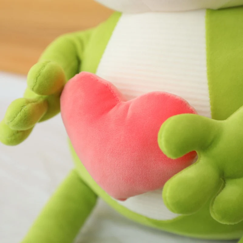 Популярная большая плюшевая игрушка Huggable в виде лягушки с сердцем мягкие
